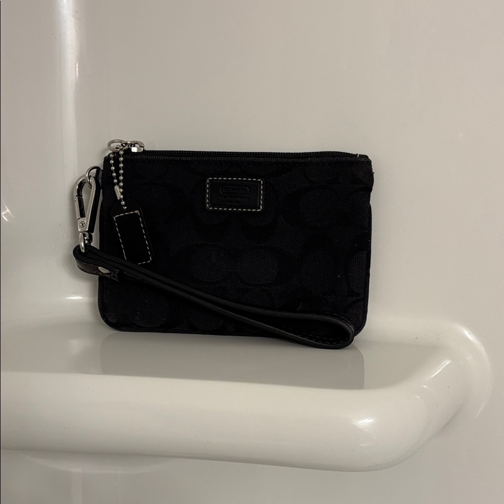 Coach Black Wristlet Clutch